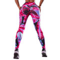 Women hot sales leaves shape digital print custom fitness yoga pants leggings